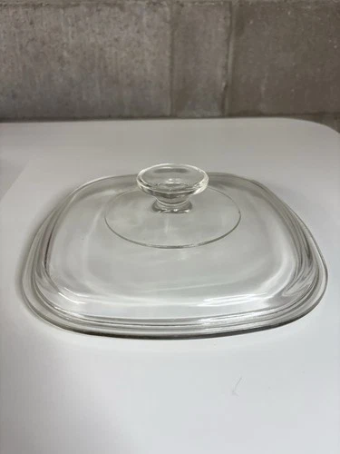 Vintage Pyrex Corning Ware Square Glass Replacement Lid 8.5” A-9-C LID ONLY