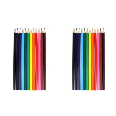 Topwrite kids Buntstifte Set, 24 Stück aus Holz, 12 Farben, 2 Packungen, 728028