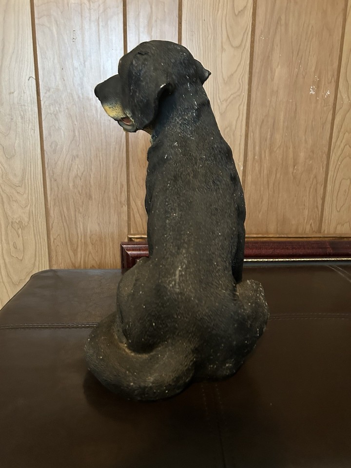 Black Labrador Puppy Figurine Statue 13” Tall Super Cute Resin | eBay