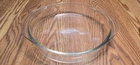 Vintage Pyrex # 221 8.75" Clear Borosilicate Glass Round Cake Baking Dish VGC