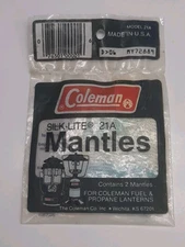 Vintage Coleman Silk-Lite Mantles 21A 2PK