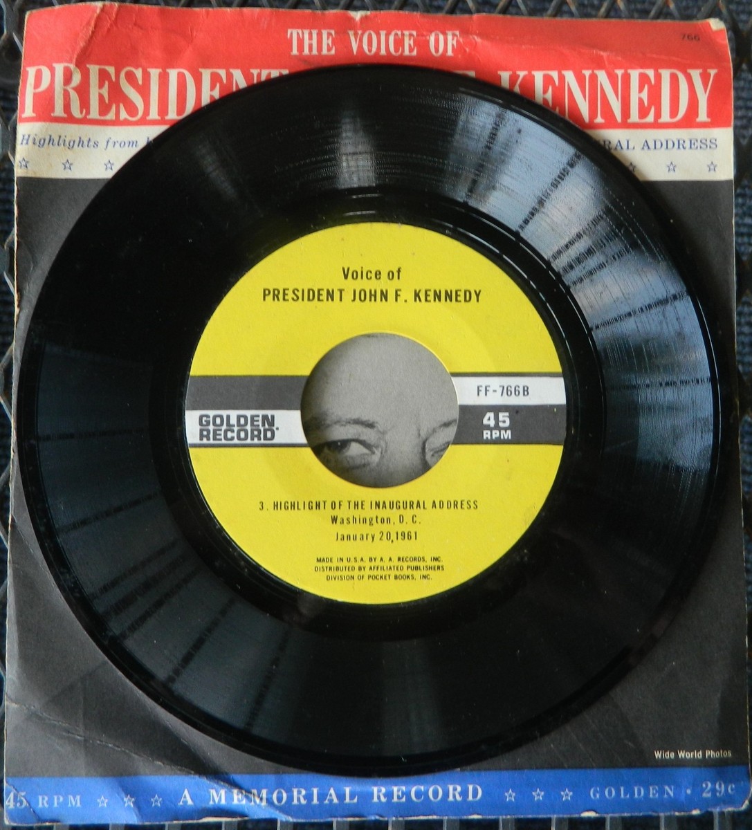 The Voice Of President John F. Kennedy ~ Memorial Golden Record FF