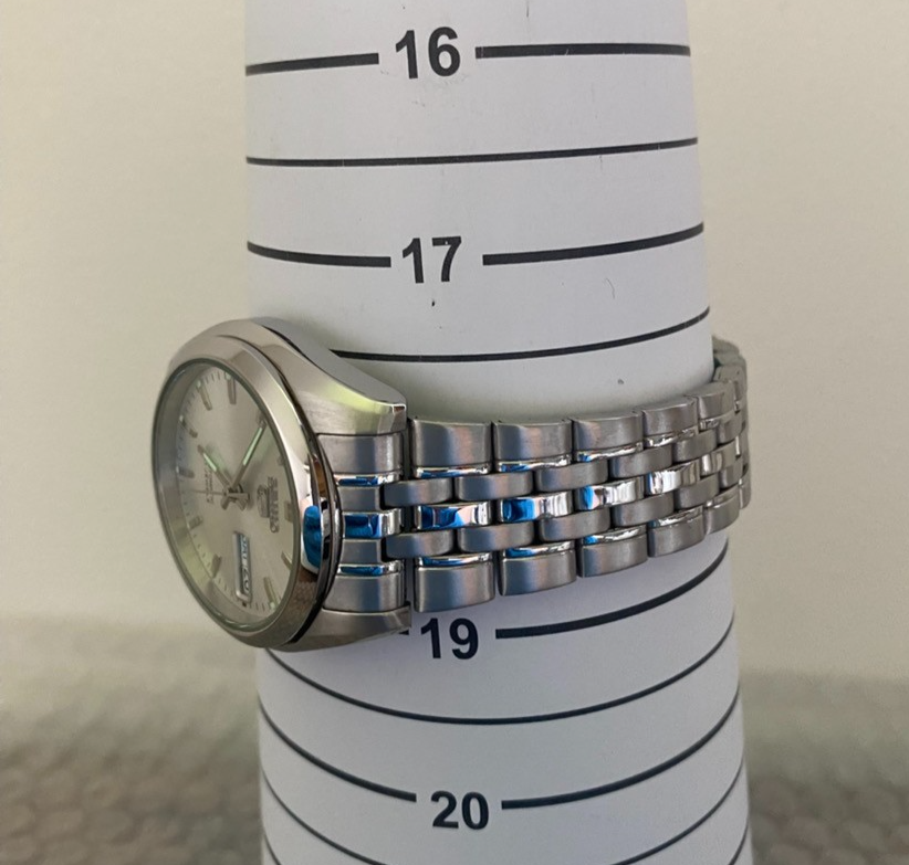 EXC＋5 ] SEIKO 5 7S26-01V0 SNK355 Silver Automatic Day Men's