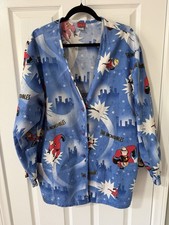 Disney The Incredibles Scrub Jacket XL, Button Front, Elastic Wrists, 2 Pockets.