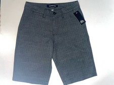 New Quiksilver Boys Youth Walk Shorts Boardshort 12/26 VTG Regenerator Gunsmoke