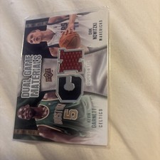 2009-10 Upper Deck Dual Games Materials Kevin Garnett Dirk Nowitzki DG-GN