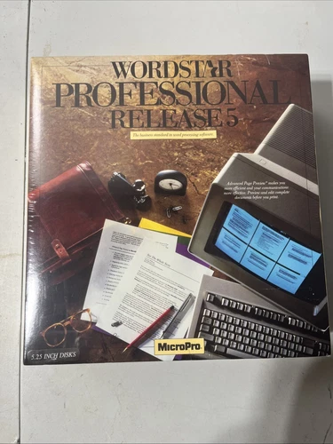Micropro Wordstar Professional Release 5 Box Manuals & Disks VTG Factory Sealed