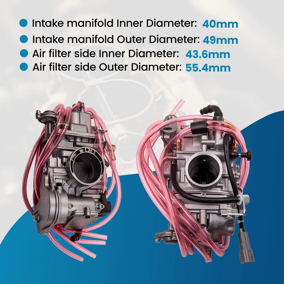 Carburateur Carburetor for Yamaha 400 426 450 WRF 400 450 YZF Honda 450 CRFX - Photo 3/4