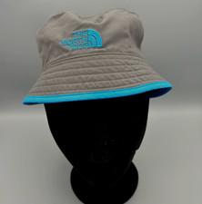 The North Face Youth Bucket Hat size S-M Nylon Blue Gray Reversible Packable