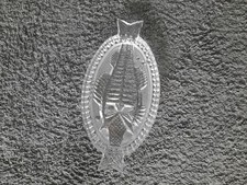 Pressglas Fischplatte Servierplatte Fischteller