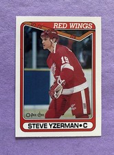 1990-91 OPC O-PEE-CHEE STEVE YZERMAN CARD #222 DETROIT RED WINGS HOF