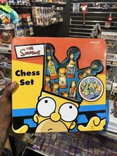 Juego de Ajedrez Los Simpson Caja de Lata 100% Completo De Colección 2000 Instrucciones Inc.
