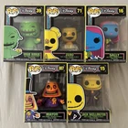 Funko Pop Movies Disney The Nightmare Before Christmas Blacklight Lot of 5