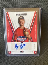 Irving Carter 2019 Panini Baseball Stars & Stripes 16 U National Tream Auto /166