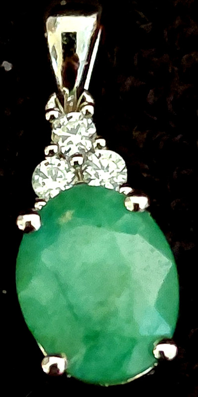 Sterling Silver and Jade Pendant