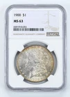 Certified 1900 Morgan Silver Dollar NGC MS63 $1