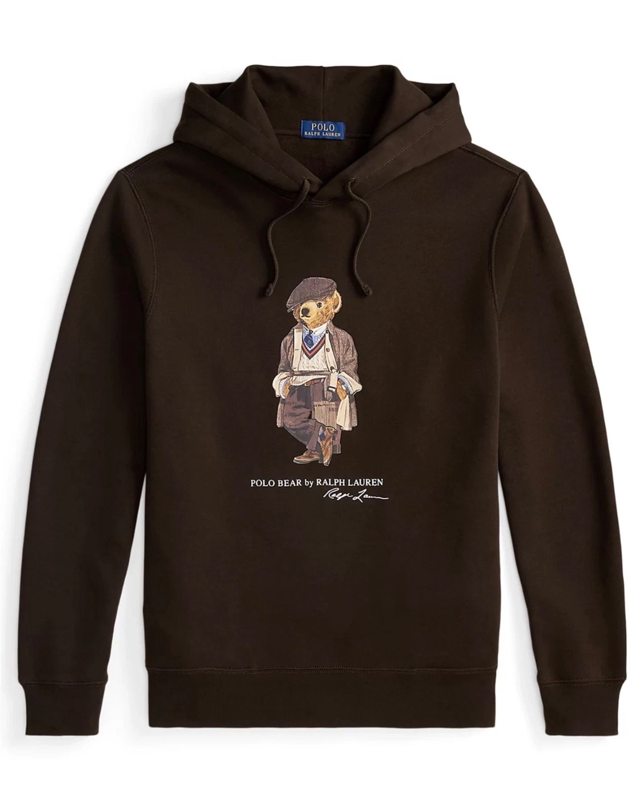 NWT Polo Ralph Lauren Brown HERITAGE BEAR Fleece Hoodie Sweatshirt image 6