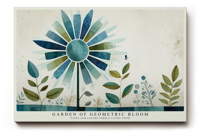 Paul Sinus Wandbild Garden of Geometric Bloom   stilisierte Blume aus