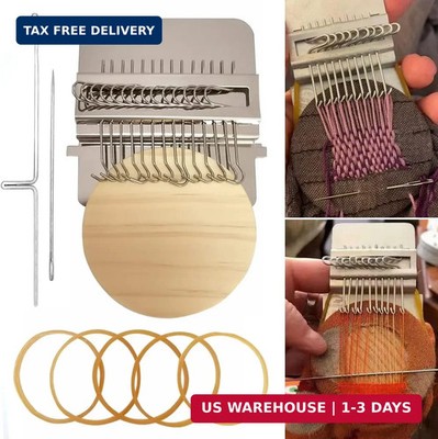 Wooden Speedweve Darning Loom 14 Hooks: DIY Tool for Quick Clothes Mending