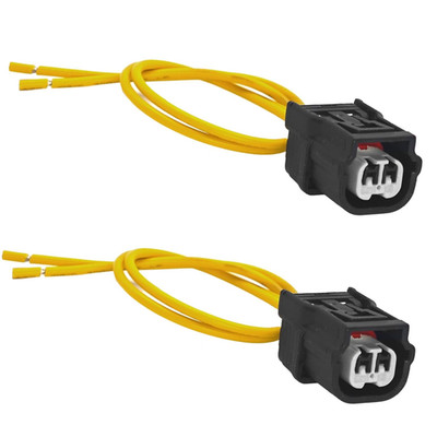 2pc Honda Coolant Temperature Sensor Harness Connector Pigtail 37870-RWC-A01