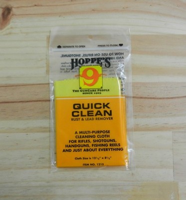 Hoppes Quick Clean Rust & Lead Remover Cloth;  12.5'' x 8.5'';  1 Pack;  1215