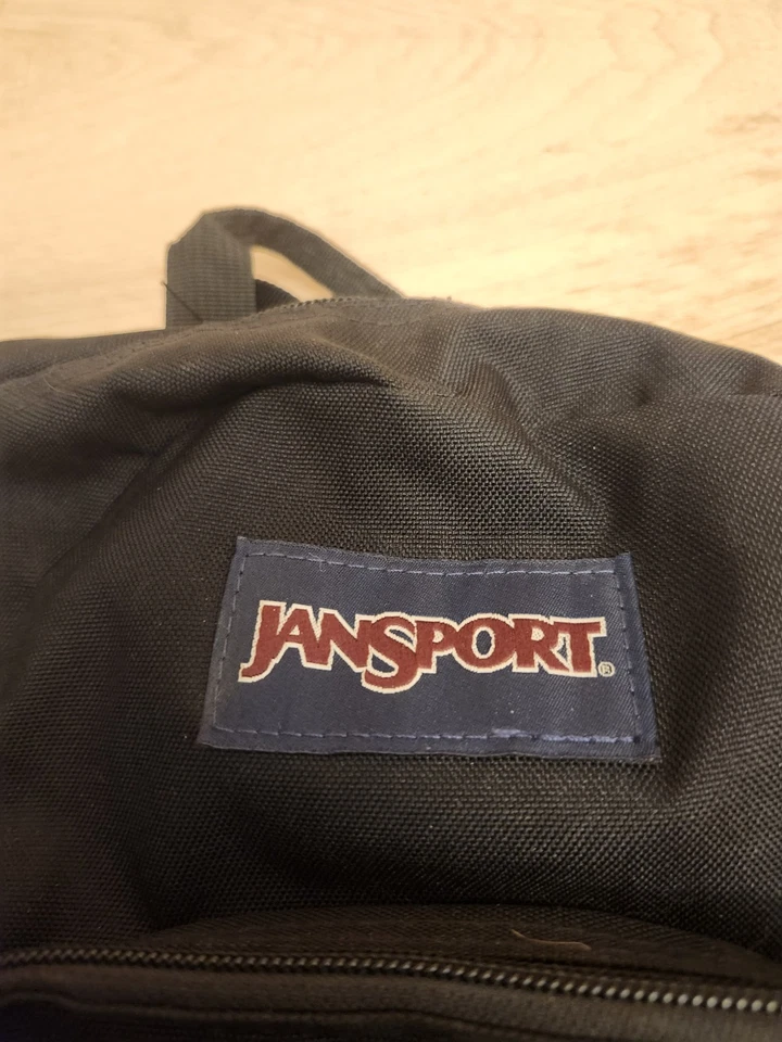 Nuevo con etiquetas JanSport Media Pinta Mini Mochila Bolso de Día Negro Doble Correa Multi Bolsillo Foto 2 de 4