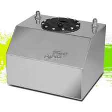 4 GALLON LIGHTWEIGHT POLISH FULL ALUMINUM GAS FUEL CELL TANK W/CAP 10"X12"X8.25"