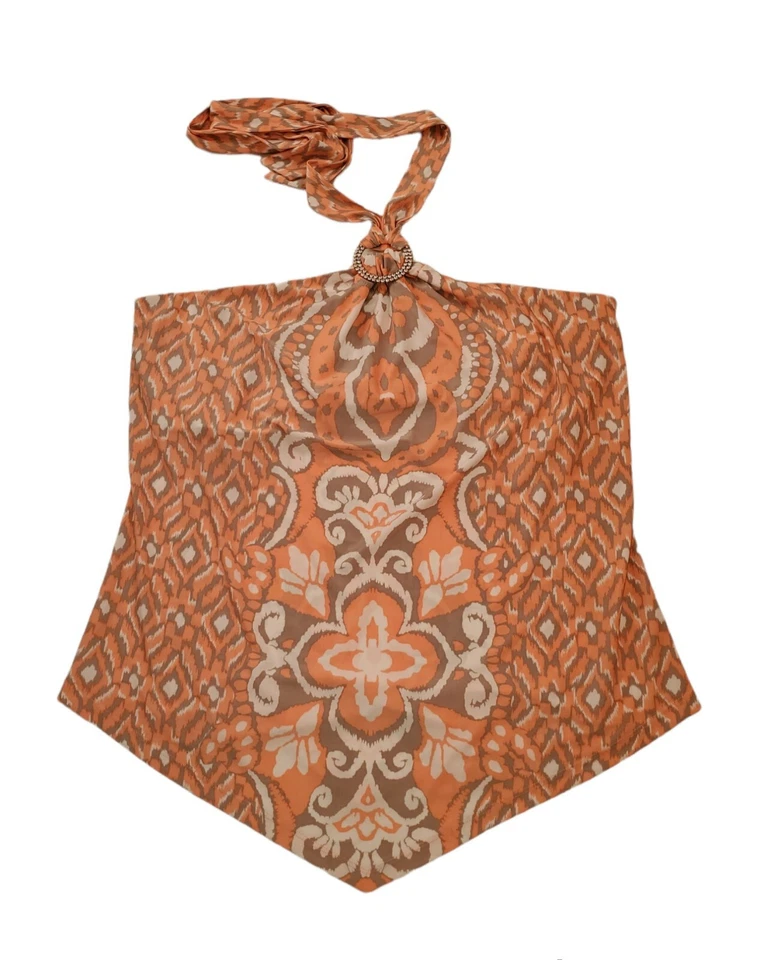 Blusa INC International Concepts feminina floral buraco na fechadura tamanho G.  - Imagem 4 de 4