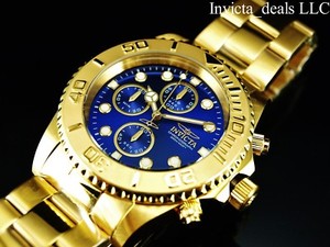 invicta blue gold watch