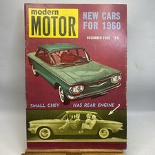 Vintage Modern Motor Magazine December 1958 Chevrolet Rear Engine
