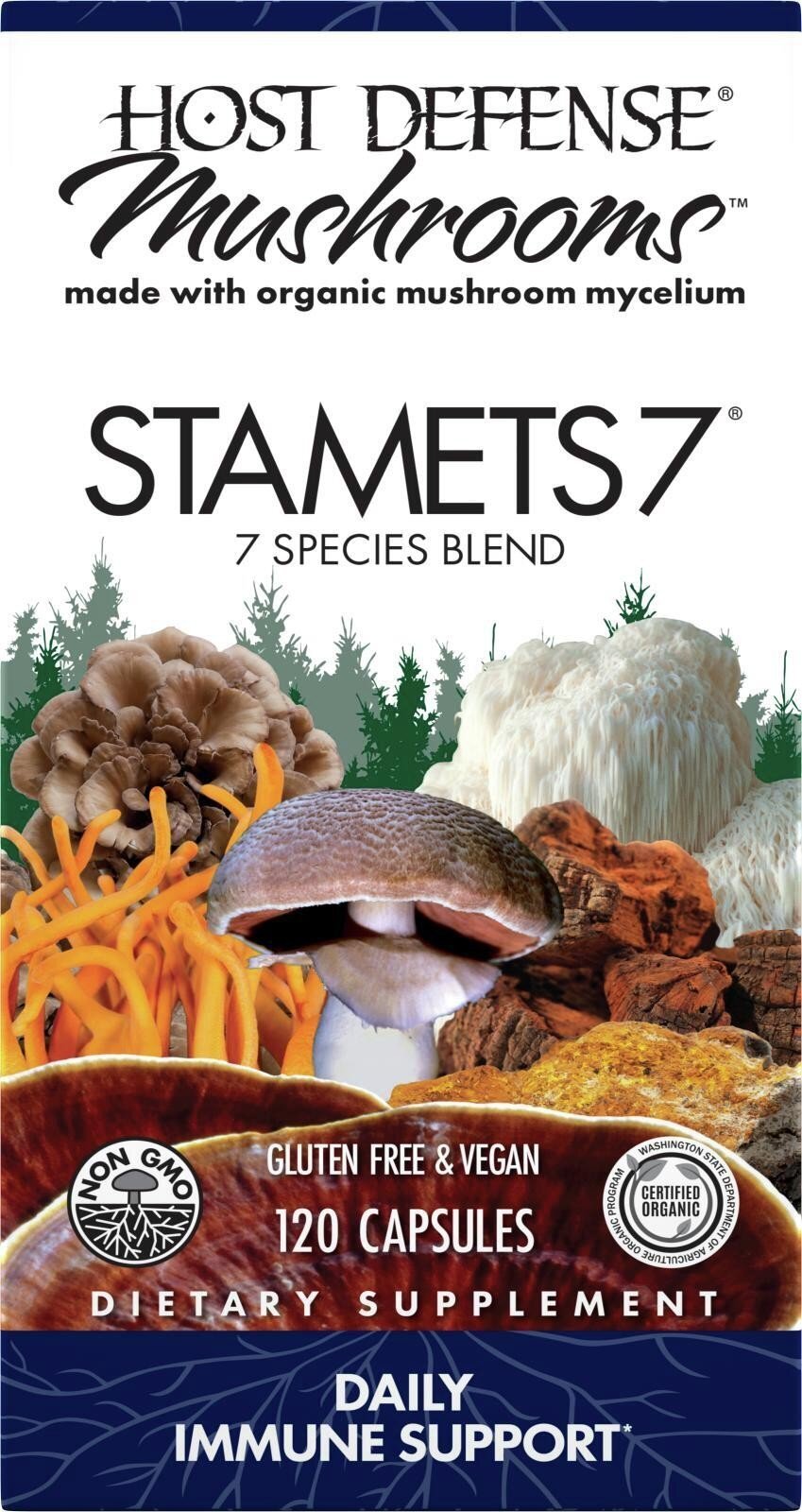 Fungi PerfectiHost Defense Stamets 7 120 растительных капсул 9490₽