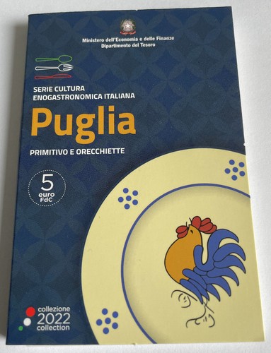 5 Euro Italien 2022 farbig, Blister/Coincard Puglia „Apulia Orecchiette“ - Bild 3 von 5