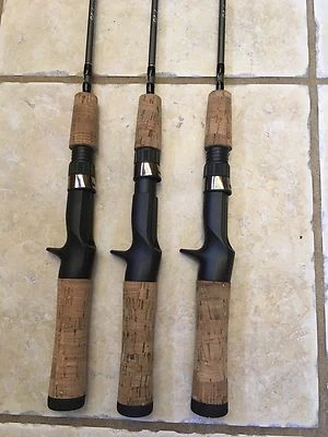 3 Shakespeare Pistol Grip Micro Series Graphite UL Casting Rods 4'6U Cork Handle