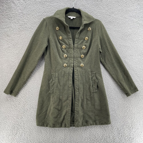 Cabi #587 Cavilleri Military Jacket Women Small Olive Green Ponte Army Bronze