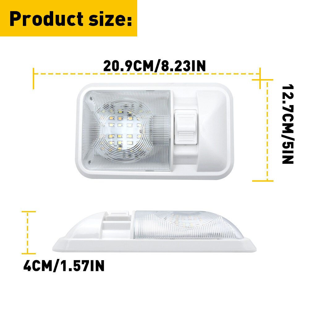 12V 280LM Led Car Interior Ceiling Light Roof Lamp Top Dome Lights For Camper RV