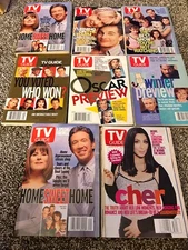 Lot of 8 TV Guide Magazines 1999- Tim Allen-Cher-Jenna Elfman- 7th Heaven 