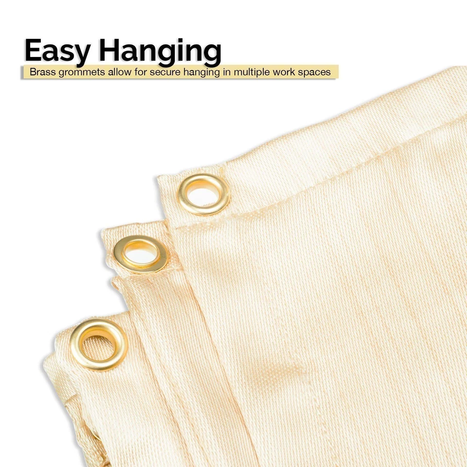 Welding Blanket | 4' x 6' Fire Flame Retardant Fiberglass Safety Shield Grommets - Image 4 of 4