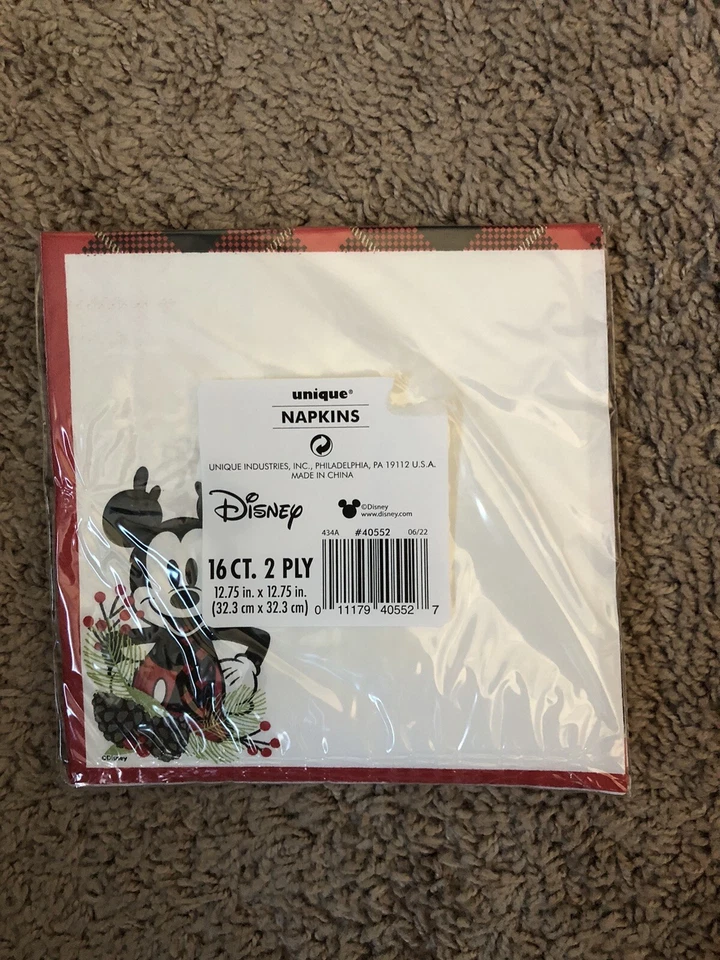 Servilletas y tazas de papel Disney Navidad Mickey. NUEVO BX9 Foto 3 de 4