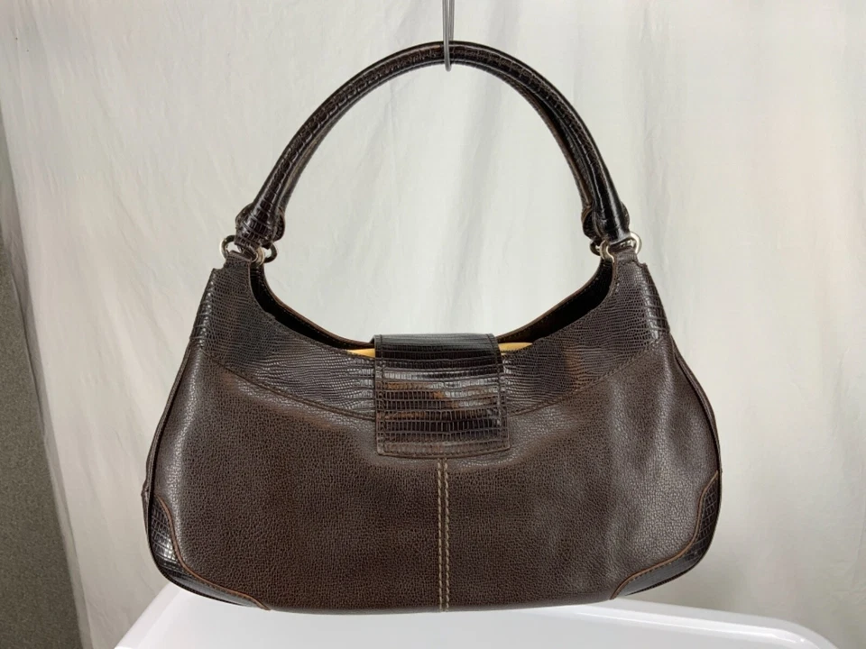 Новый без ценников - Tod's сумка кожаная Дамская сумка ящерица отделки шоколадно-коричневый Италия - Изображение 3 из 4