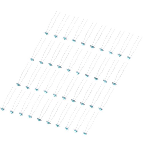 40Pcs U-Shaped Flower Rhinestone Hair Pins Crystal  for Party Girl Sweet Sixteen - Picture 5 of 60