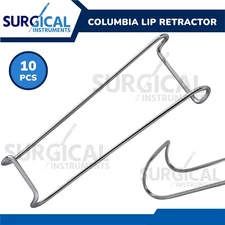 10 Pcs Columbia Lip Retractor Surgical Dental Instruments Stainless German Grade