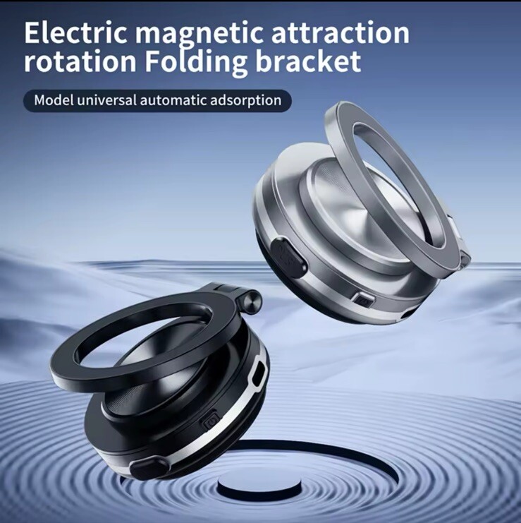 Stable 360° Rotating Magnetic Car Phone Mount with Vacuum Suction-image