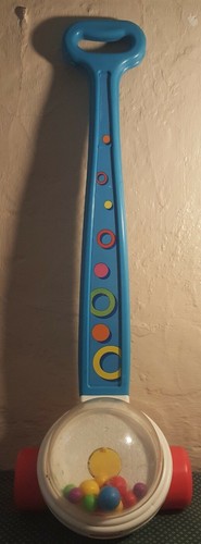 Vintage Corn Popper Walk & Push Toy Strengthen Gross Motor Skills Fisher Price