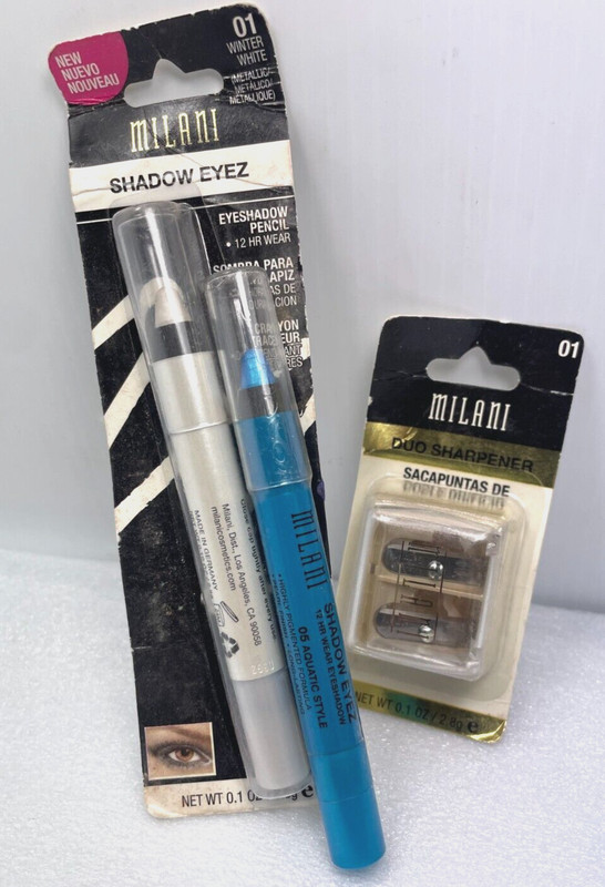 MILANI SHADOW EYEZ Eyeshadow Pencil- 05 AQUATIC STYLE + BONUS White + Sharpener