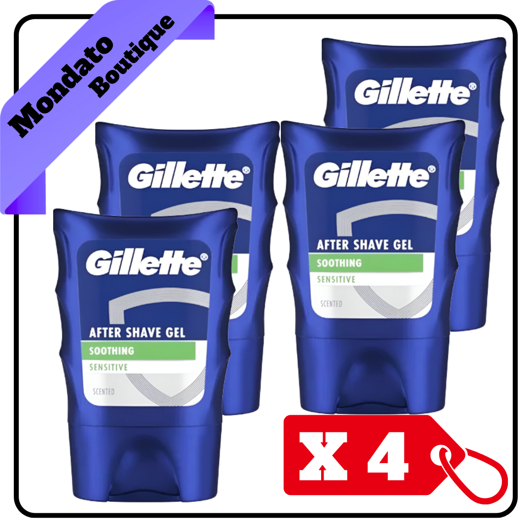 AFTER SHAVE GEL GILLETTE SERIES PELLI SENSIBILI 75ML IDRATANTE LENITIVO (X4)