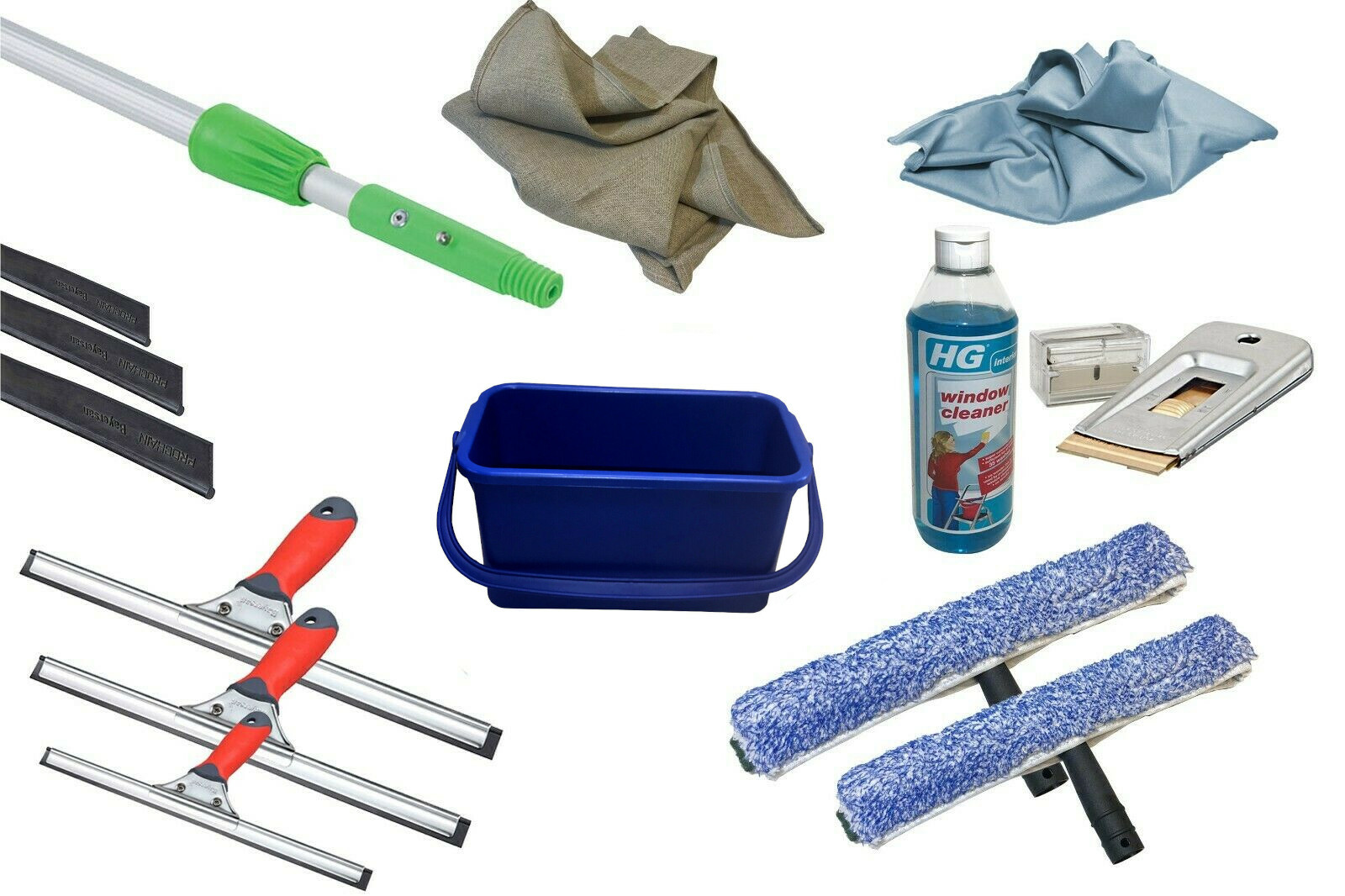 WINDOW CLEANING STARTER SET 17 ITEMS BARGAIN Window Cleaning Equipment eBay