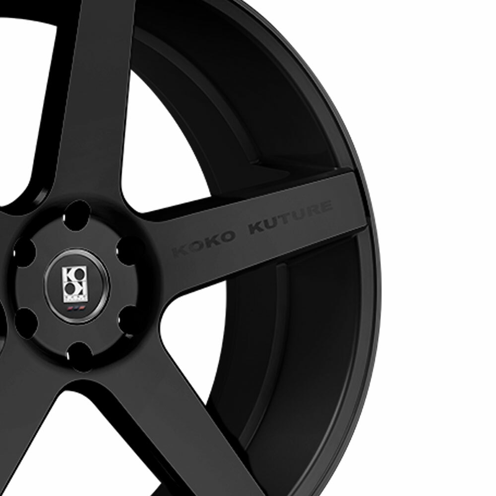 24" Koko Kuture Sardinia Black 24x9.5 Concave Wheels Rims Fits Rolls-Royce Ghost