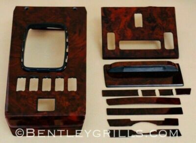 Kit 11 Pièces En Bois De Noyer Burl Pour Tableau De Bord Mercedes SL R107 - Version US Neuve