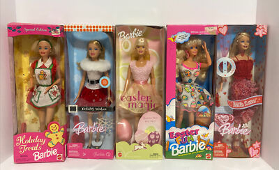 Barbie Holiday Collection Lot Of: 5/Damaged Box/Read | eBay