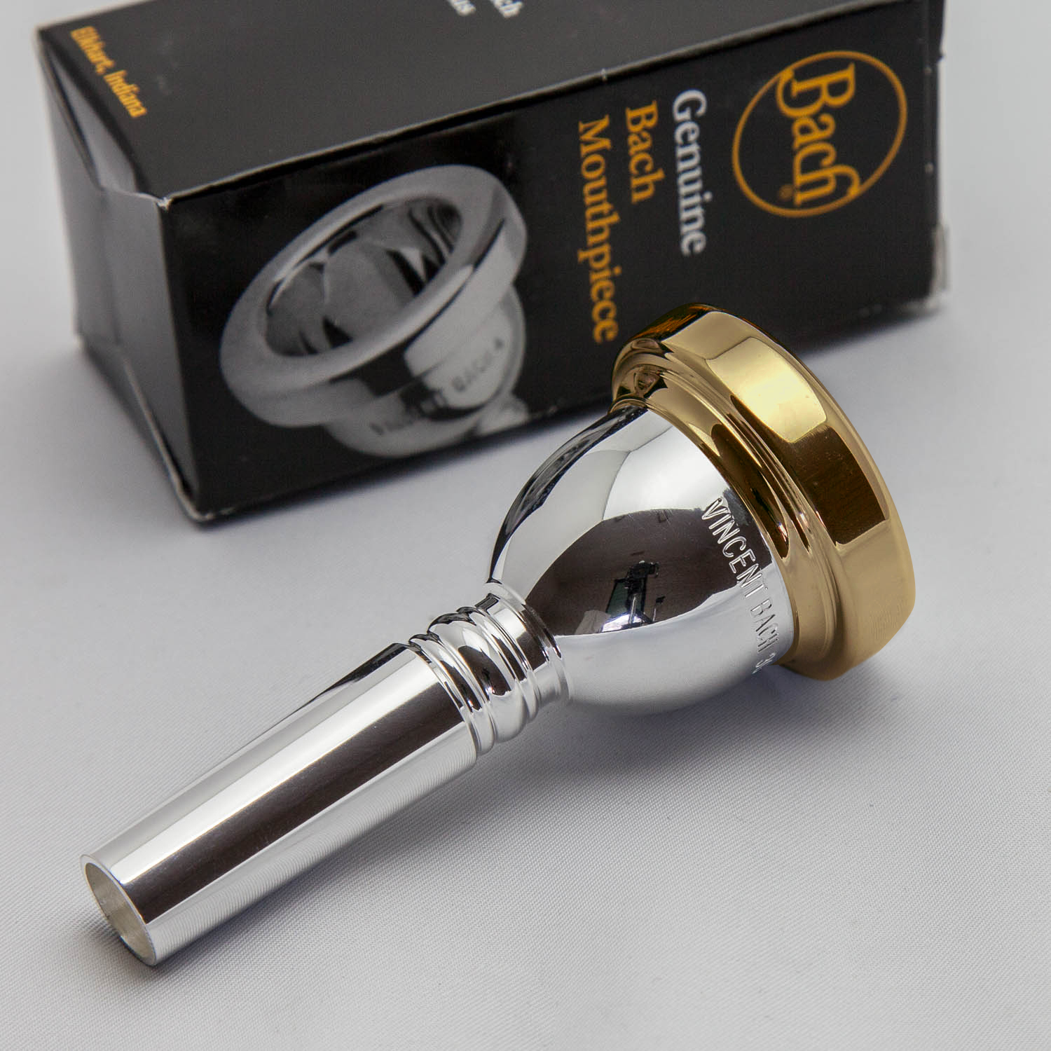 Bach 24K Gold Rim & Cup Small Shank Trombone Mouthpiece, 61/2AL NEW